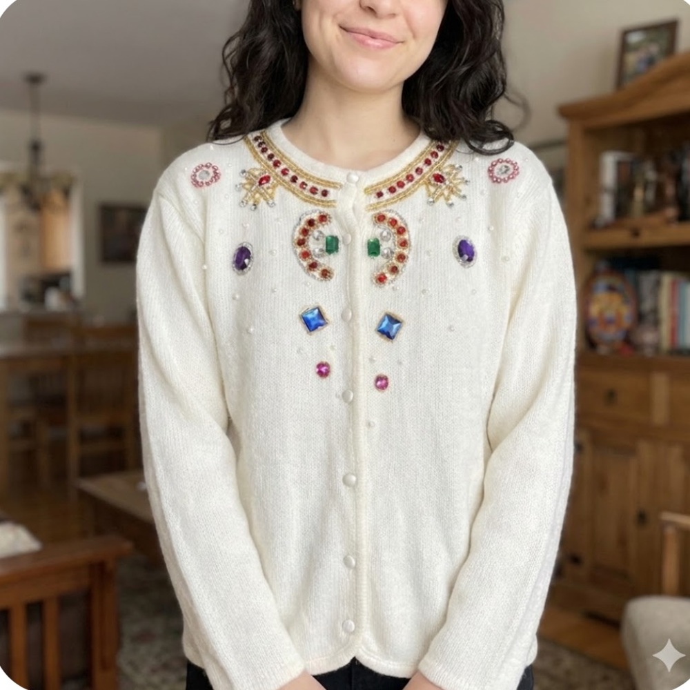 Beaded vintage cardigan/sweater